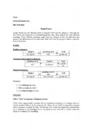 English Worksheet: will v/s going to