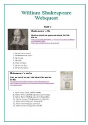 Shakespeare Webquest