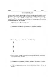 English Worksheet: General Video Guide