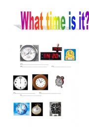 English worksheet: What time is it?