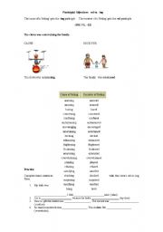 English Worksheet: adjectives ED and ING