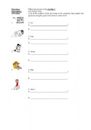 English worksheet: Talking about past events