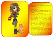 English Worksheet: Harry Potters characters flashcards (pictures and profiles) - part 3 / 5