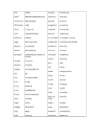 English worksheet: adjectives character ploish english