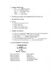 English Worksheet: Verb to be