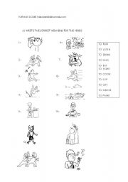 English Worksheet: VERBS