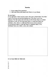 English worksheet: there is and thereare