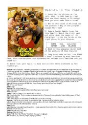 English Worksheet: Malcolm in the Middle_Pilot Episode