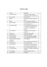 English Worksheet: Idioms with 