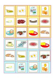 Everyday food - bingo cards part I 