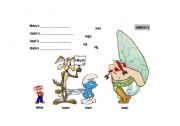 English Worksheet: Adjectives match elementary