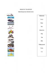 English Worksheet: Transports