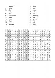 English Worksheet: Wor search adjectives