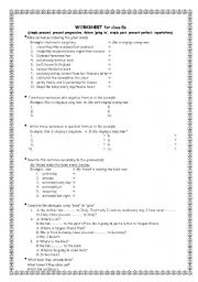 WORKSHEET for class 8s 