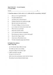 English worksheet: Simple Present I