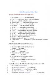 English Worksheet: relative pronouns 