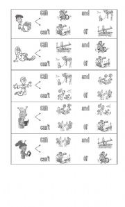 English Worksheet: Can-pictures