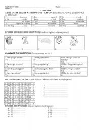 English Worksheet: quiz