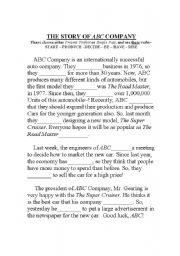 English Worksheet: The story of ABC Company!