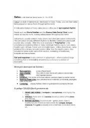 English worksheet: Music Salsa worksheet