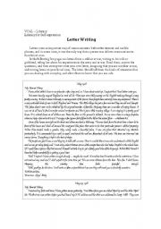 English Worksheet: Letters from War time