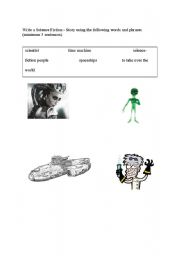 English worksheet: Science Fiction stories