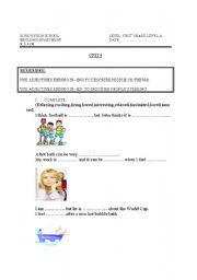 English Worksheet: adjectives ending in ed and ing