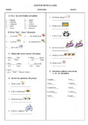 English Worksheet: quiz with demonstratives