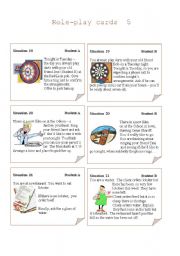 English Worksheet: Role-play Cards  Set 5