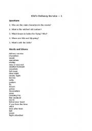 English worksheet: Kikis Delivery Service