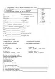 English worksheet: TEST PREPOSITION,  GOING TO