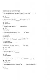 English worksheet: conditionals exercise
