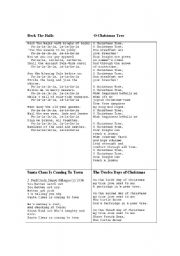 English Worksheet: carols