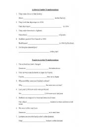 English worksheet: Active and Passive