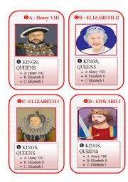 BRITAIN GO FISH CARD GAME - set 6- kings and queens