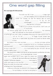 English Worksheet: One Word Gap Filling - Charlie Chaplin