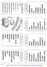 My Food Vocabulary - Mini Book