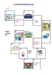 English Worksheet: In the home board game