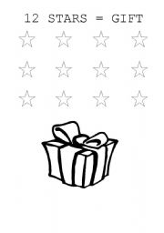 English Worksheet: 12 Stars = Gift