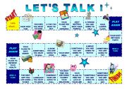 English Worksheet: Lets talk - Board Game