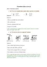 English worksheet: place prepositions