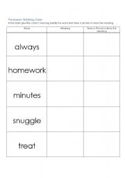 English Worksheet: vocabulary activity