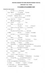 English Worksheet: placement exam