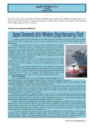 Test Whale hunting in Japan