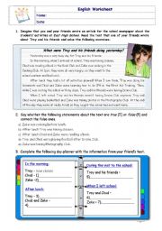 English Worksheet: Past Continuous -High School Musical