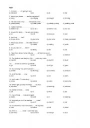 English Worksheet: intermediate exam