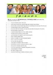 English Worksheet: Friends - 5th Season - Episode 11