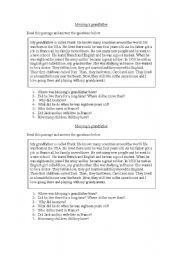 English Worksheet: READING