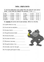 English Worksheet: verbs