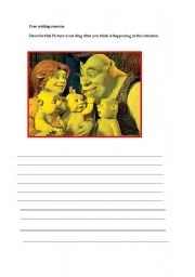 English Worksheet: sherk s family